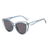 Sunglasses Anti-Ultraviolet Decorative Women Personalized Cat Eye Sun Glasses Fashion PC Big Frame Eyewear Wholesale