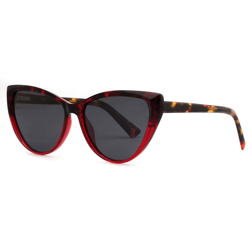 High End Ladies Classic Women Vintage Cat Eye Tac Polarized Lens Acetate Sunglasses