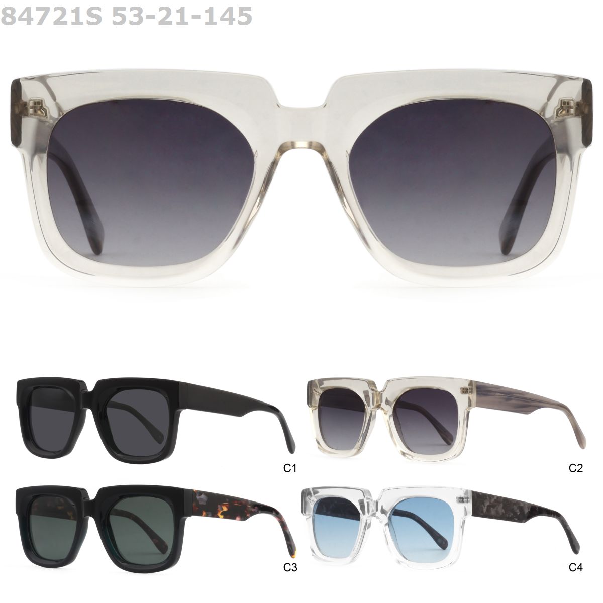2022 Hot Sale Manufacturer Brand Design Fashion Custom Logo Unisex Trendy UV400 Acetate Polarized Sunglasses