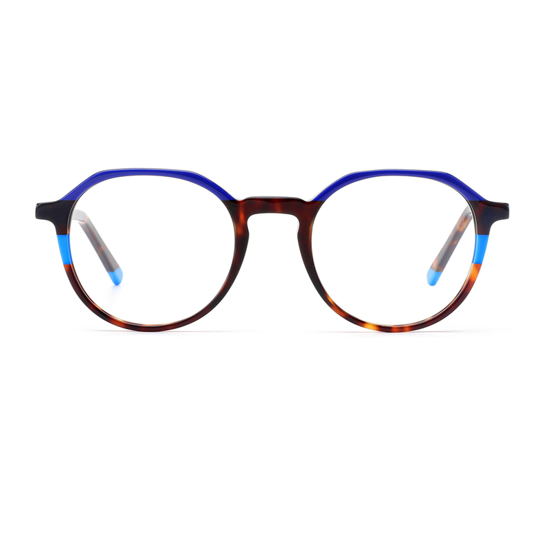 DILICN new acetate fiber optical frame women's round frame colorful fashion frame LM2301