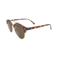 2022 Latest Beautiful Fashion Color Round Half Frame Tortoise Unisex Sunglasses