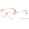 DILICN 2023 New TR90 Material Optical Frame round frame opticalframes TR90 and metal hybrid