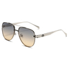 Fashionable Lady Woman 2022 Metal Sunglass Lentes De Sol De Metal Trendy Sunglasses
