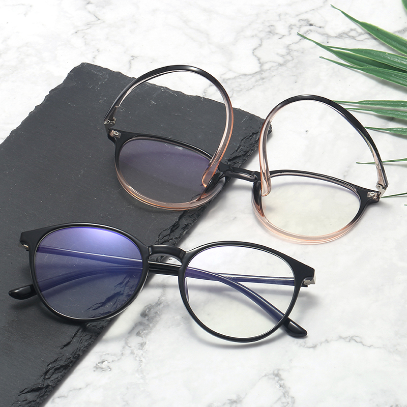 Anti Blue Light Glasses Men Gaming Round Blocking Blue Ray Classic TR90 Women Protection Eyeglasses for Computer Work