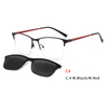 2 In1 Sun Glasses For Women Eyeglasses Frame With Magnet Clip On Sunglasses Female