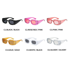 DILICN New Classic Fashion Designer Square Rectangle Sunglasses Custom Logo Candy Colors Men Women Sunglasses