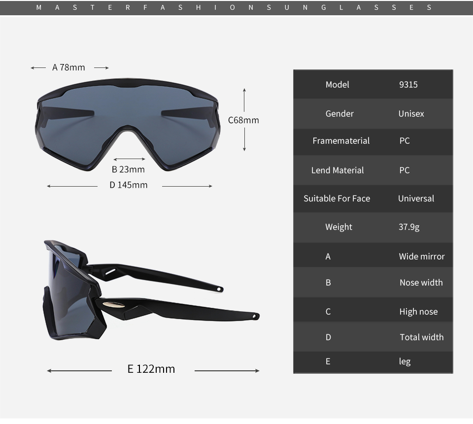 Cycling Bike Sunglasses Bicycle Glasses Sport Sun Glasses