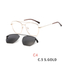 2 In1 Myopia Optical Magnet Clip Glasses Frame Men Clear Prescription Eyeglasses Frame Male UV400 Polarized Magnet Clip On Sunglasses