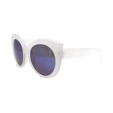 Customized Shiny Cat Eye Fashion Eyewear Beauty Designer UV400 Kids Sunglasses