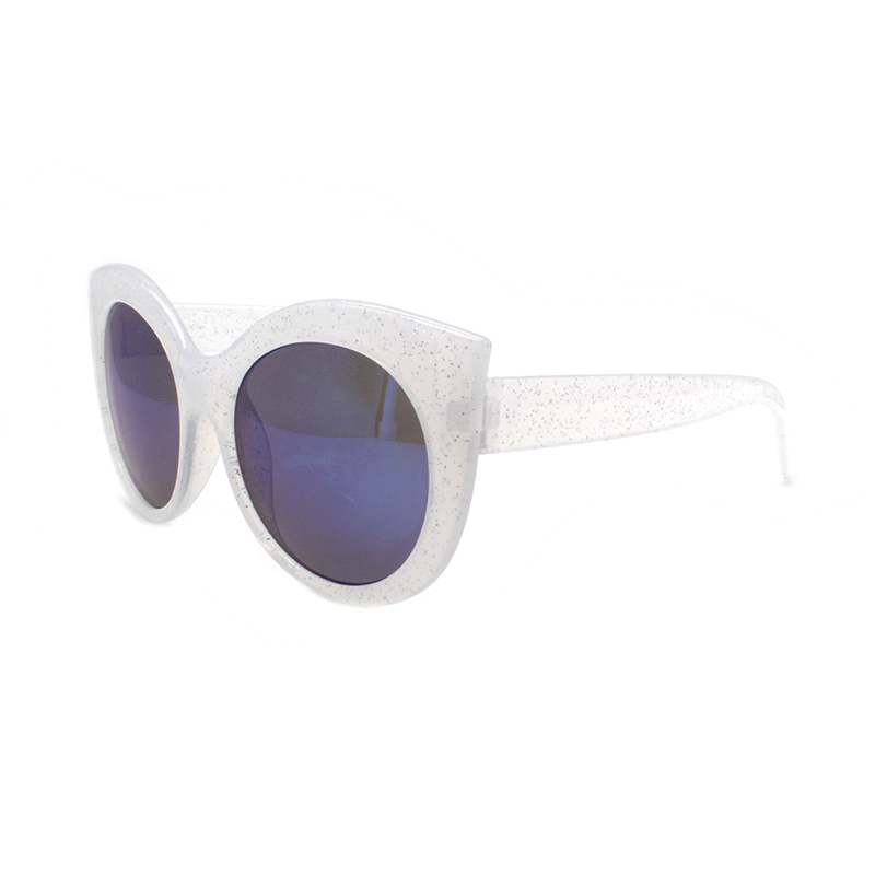 Customized Shiny Cat Eye Fashion Eyewear Beauty Designer UV400 Kids Sunglasses