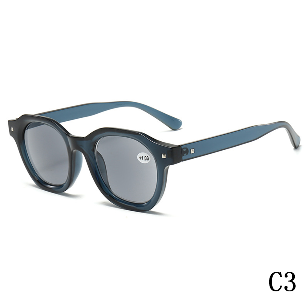 2024 New retro rice nail art anti-blue reading glasses anti-ultraviolet driving men's and women's reading glasses sunglasses