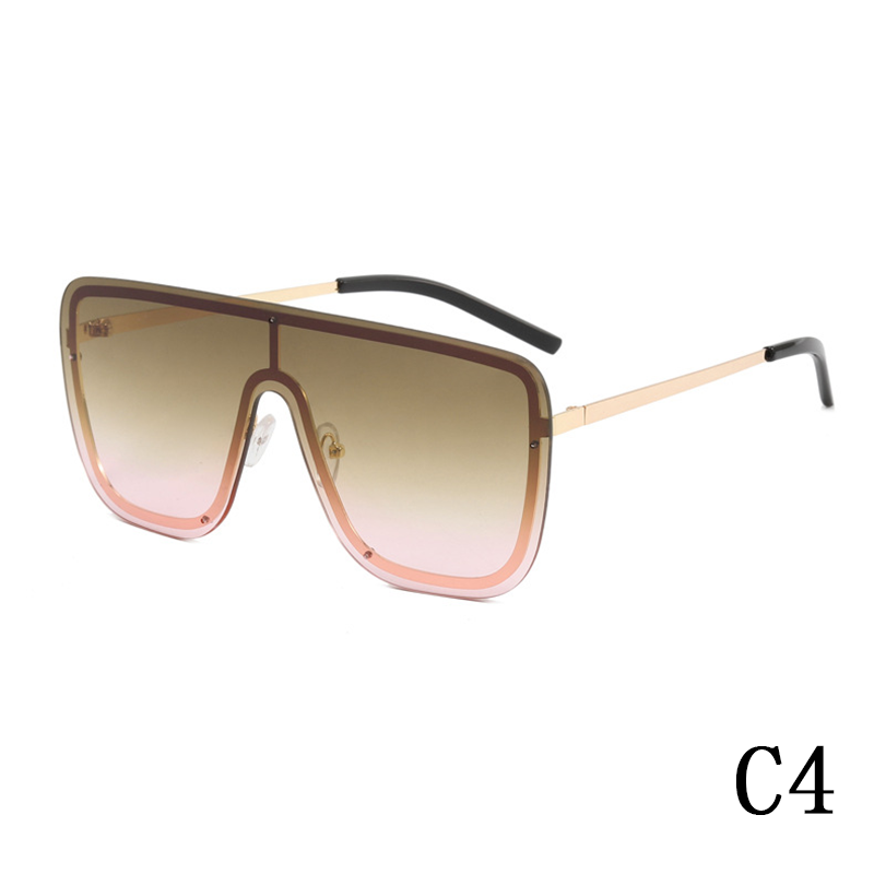 One-piece personality large frame one-piece internet celebrity trend couple sun visor glasses men's and women's sunglasses