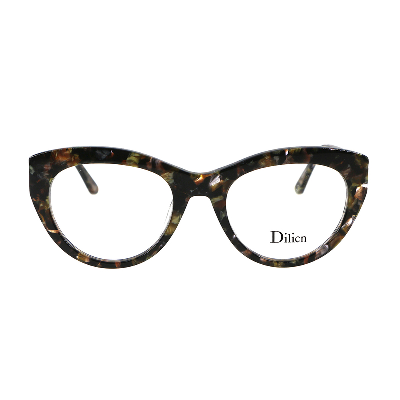 DILICN 2023 New Fashion Style Women's Tortoiseshell Acetate Fiber Optical Frames