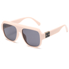 2025 New Luxury Fashion Square Frame Sunglasses Women's Trend Street Photography Classic UV400 Black Sunglasses