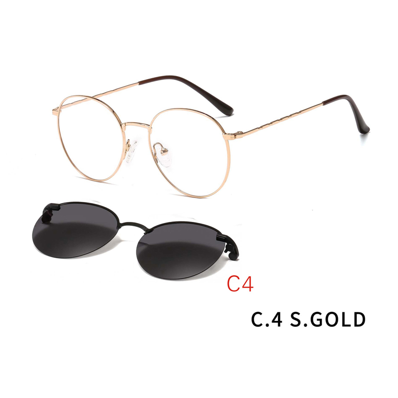 2 In1 Eye Glasses With Magnetic Clip On Sunglasses
