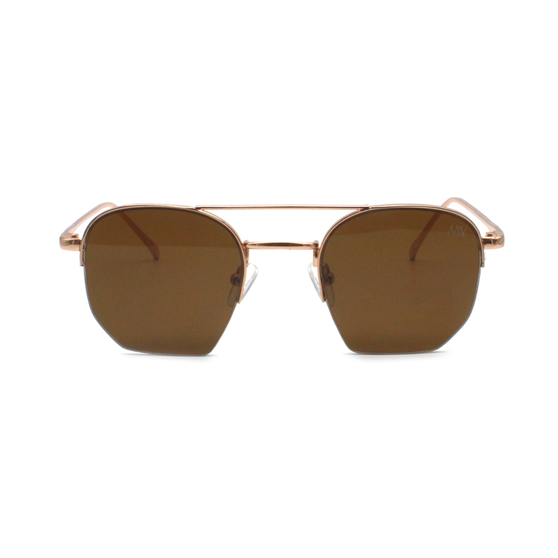 Wholesale China 2022 New Square Frame Vintage Metal Men and Women Fashion Sunglasses