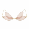 2022 Vintage Dragonfly Sunglasses Steampunk Glasses Rimless Gradient Transparent Lenses
