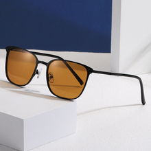 Rectangular square metal sunglasses men's anti-ultraviolet driving polarized sunglasses