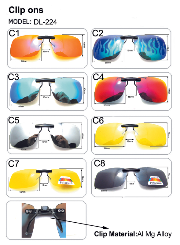 Polarized Clip on Sunglasses for Prescription Myopia Eyeglasses Outdoor Driving Sun Glasses