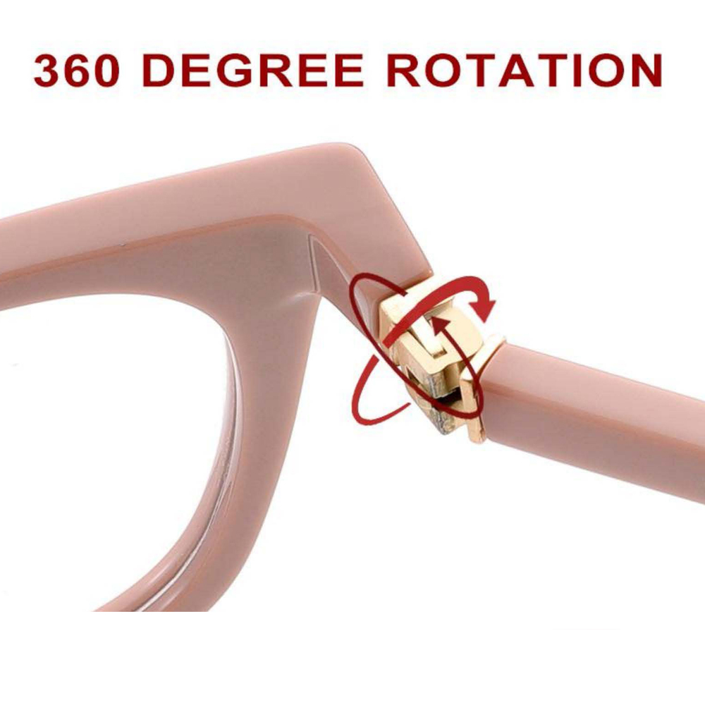 DILICN new acetate optical frame August colorful ladies rectangle frame 360 ​​multi-hinge rotation design, hot new design
