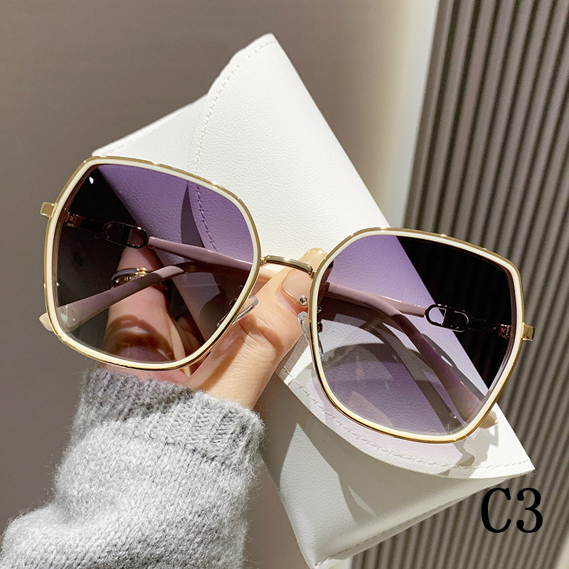 2024 new fashion simple and lightweight large frame women's polarizing sunglasses