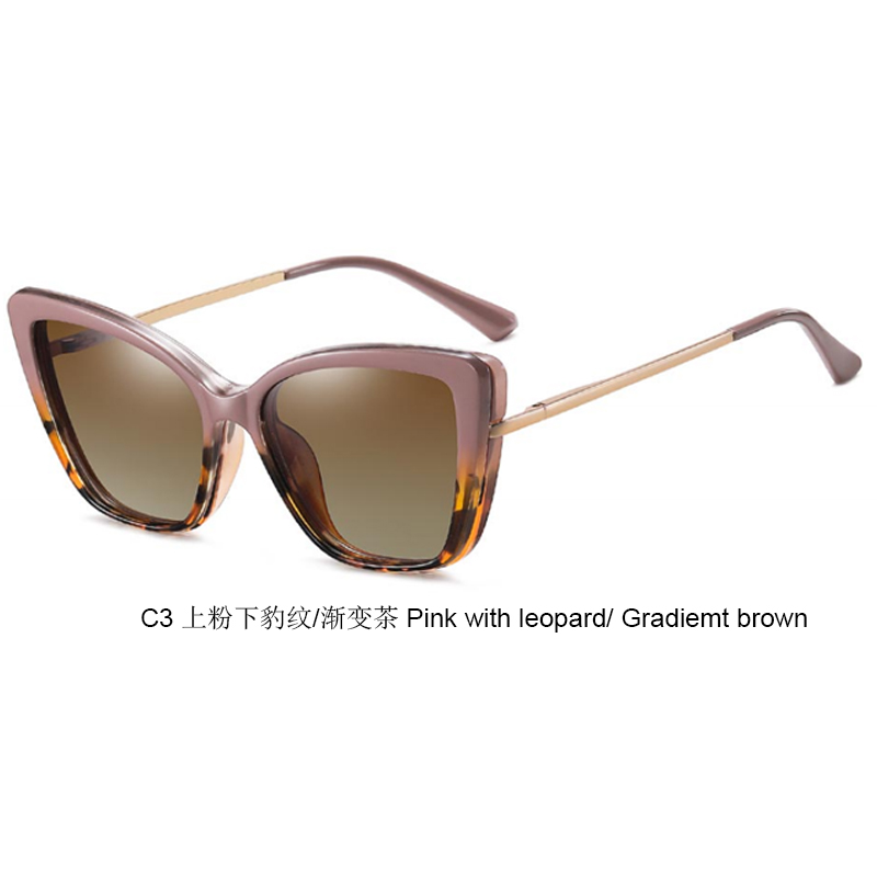 DILICN New Magnetic Clip Opticalframes, Polarized Lenses, Anti-Blue Light opticalframes Fashion Glasses TR and Metal Materiale 95340 Cat eye frame