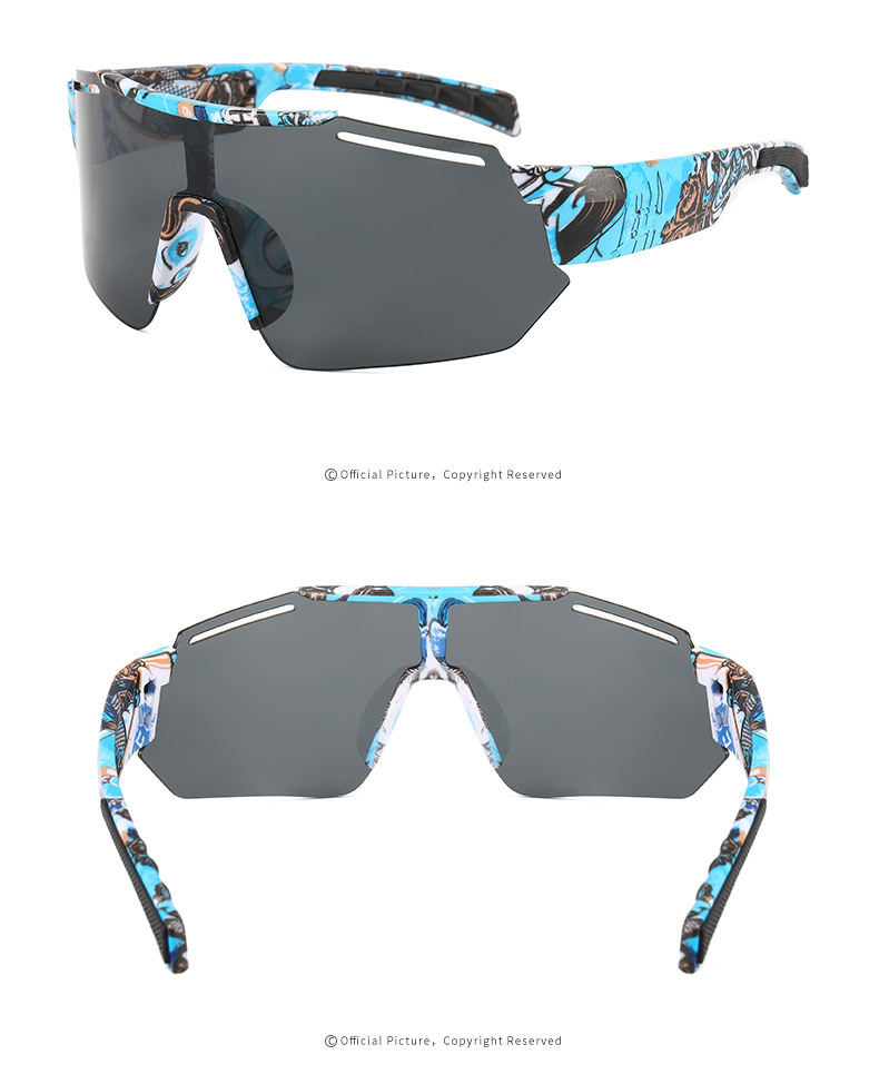 Half Frame Colorful Design Polarized Cycling Sports Sunglasses