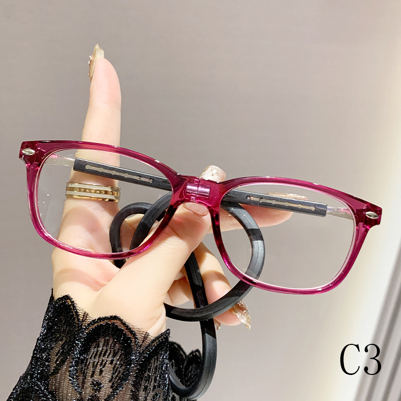 Magnetic neck-hanging portable ultra-light anti-lost reading glasses