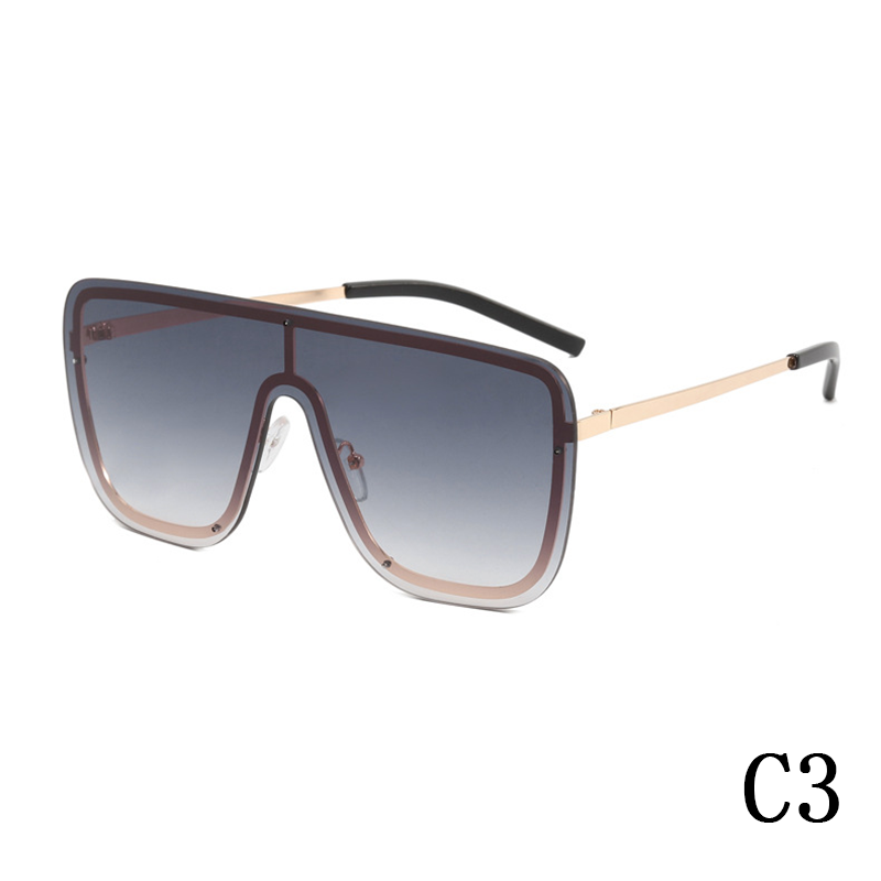 One-piece personality large frame one-piece internet celebrity trend couple sun visor glasses men's and women's sunglasses