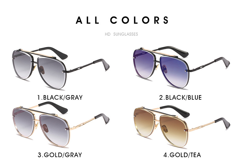 2024 New Fashion sun glasses vintage retro customized luxury eyewear metal logo custom sunglasses