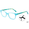 DILICN new Kids acetate fiber optical frame Cat eye style color Interchangeable sun lenses FG1092 fashion style Small frame type