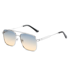 Luxury Brand Designer Fashion Metal Sunglasses Square Sunglasses Double Bridge Sunglasses