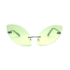 2022 Wholesale Women Trendy Sun Glasses Rimless Shade Changes Color Butterfly Wings Sunglasses