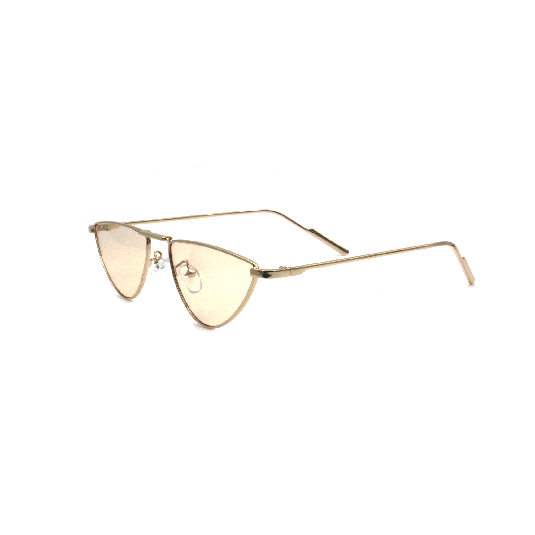 New Fashion Round Classic Metal Trilateral Frame Sunglasses Unisex Cheap Discount Wholesale Retro Sun Glasses