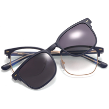 DILICN New 2023 Magnetic Clip Optical Frame, Polarized Lenses, Anti-Blue Light Glasses Fashion Glasses TR and Metal Mixed Materiale 81016