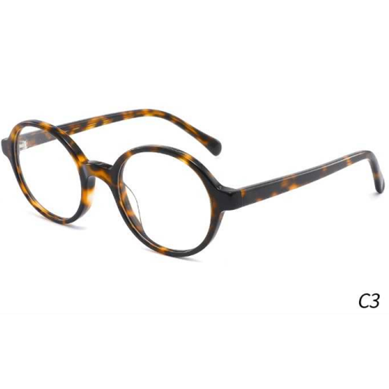 DILICN new Kids acetate fiber optical frame round frame color Interchangeable sun lenses FG1020